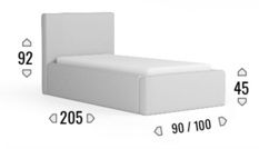 Łóżko Karo 90x200 - obrazek 4