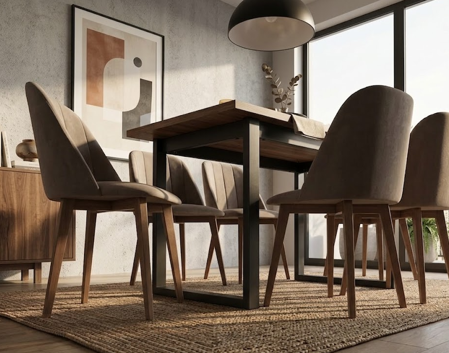 Zestaw Jadalniany Monti 3 + 6 krzeseł Ikon 3 – Loftowa Elegancja w Twoim Domu - obrazek 5