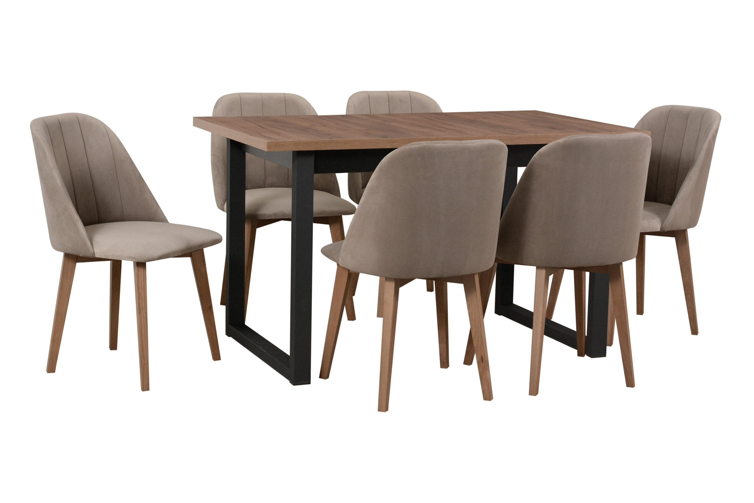 Zestaw Jadalniany Monti 3 + 6 krzeseł Ikon 3 – Loftowa Elegancja w Twoim Domu